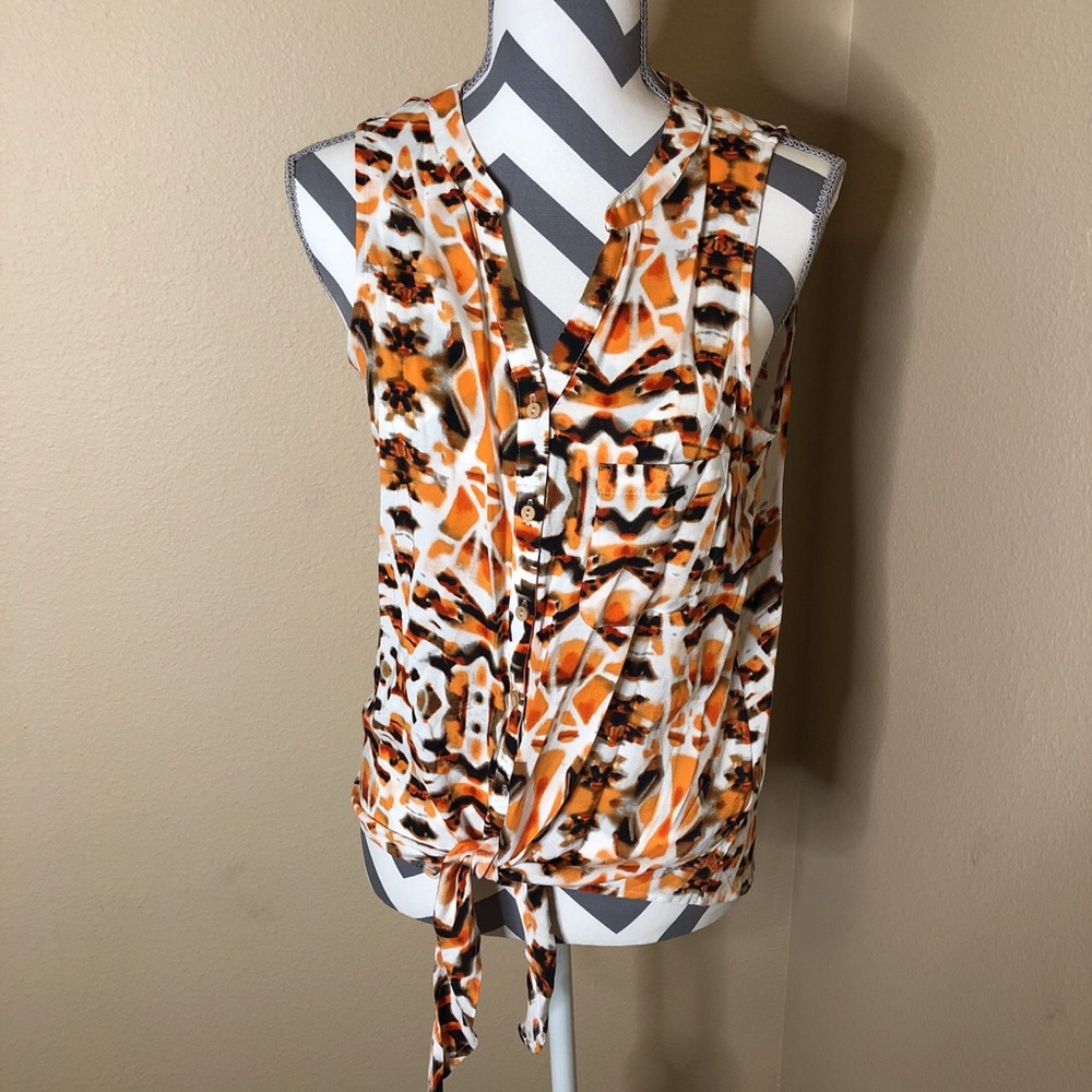 Philosophy Tied Sleeveless Shirt